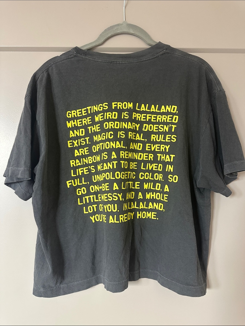 Dressed in LALA Black Tee with Rainbow Unicorn Graphic s/m - Picture 2 of 3